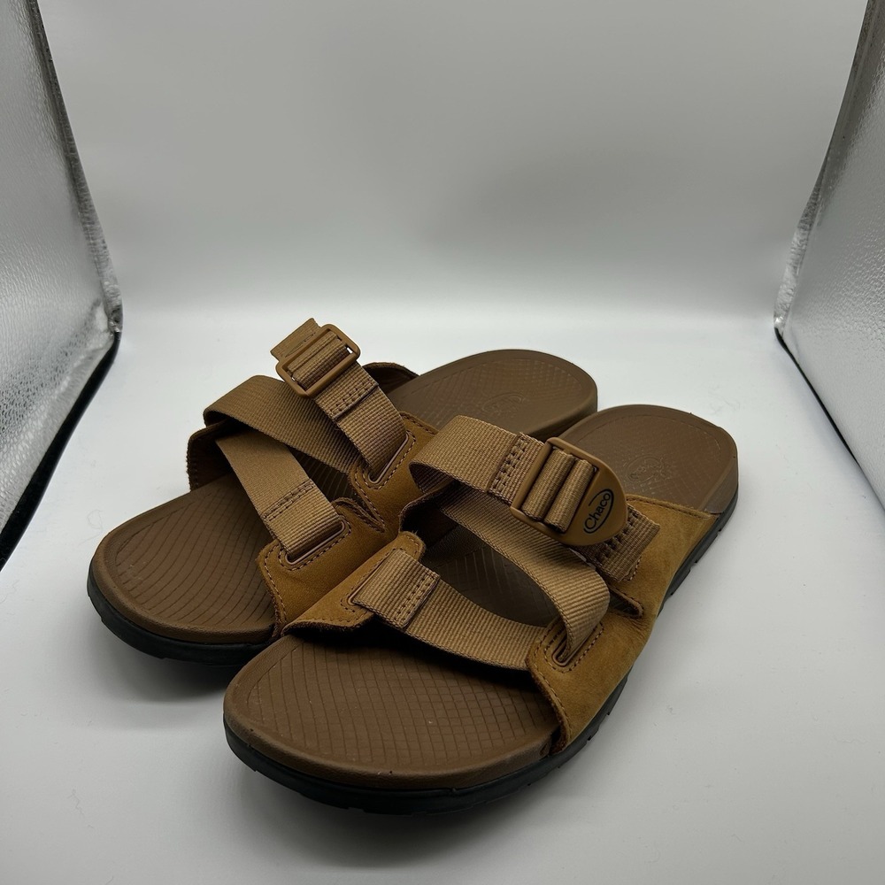 Chaco Lowdown Sandals Women's 10 Leather Slide Brown/Tan Women's